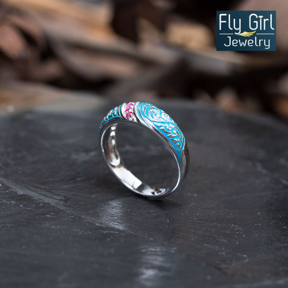 แหวนเงินแท้ พลอยทับทิมแท้(ราศีกรกฎ)