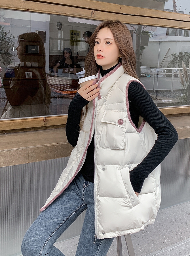 2324-0019 แนวเสื้อกั๊กจ้า กระดุมหน้า สวยเลย