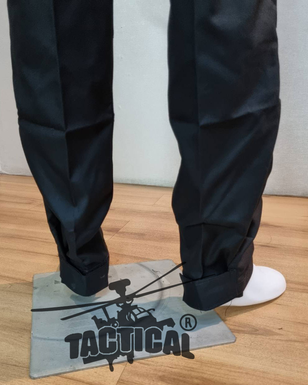 กางเกงเดี่ยวรุ่น 11 ดำ ผ้าหนานุ่ม (มีตีนตุ๊กแกปลายขา)