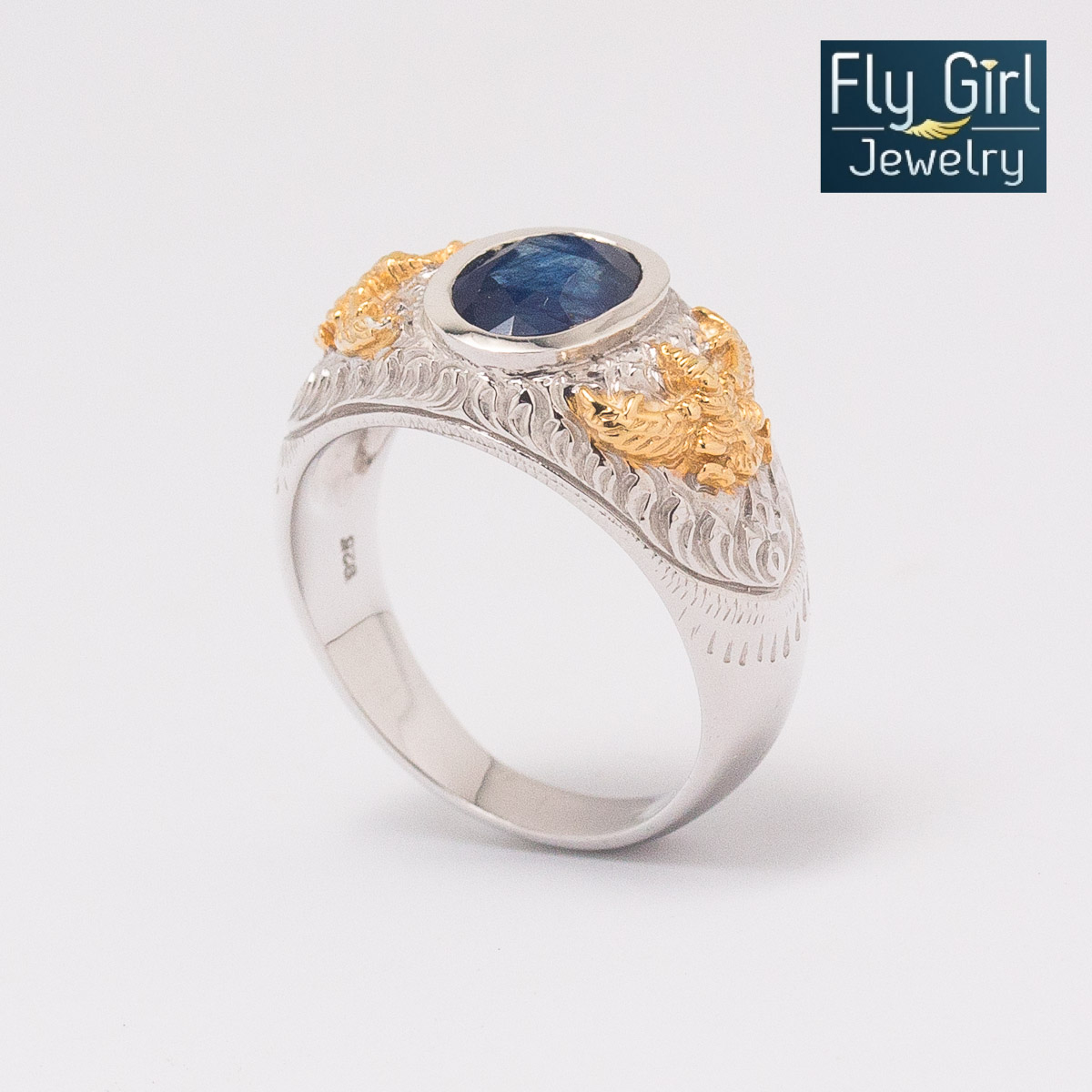 แหวนครุฑหญิง ชาย พลอยไพลินแท้(ราศีกันต์) ปกป้องคุ้มครองด้วยบารมี "องค์พญาครุฑ" ลบล้างอาถรรพ์คุณไสย์ทั้งปวง ภูติผีปีศาจไม่กล้าเข้าใกล้