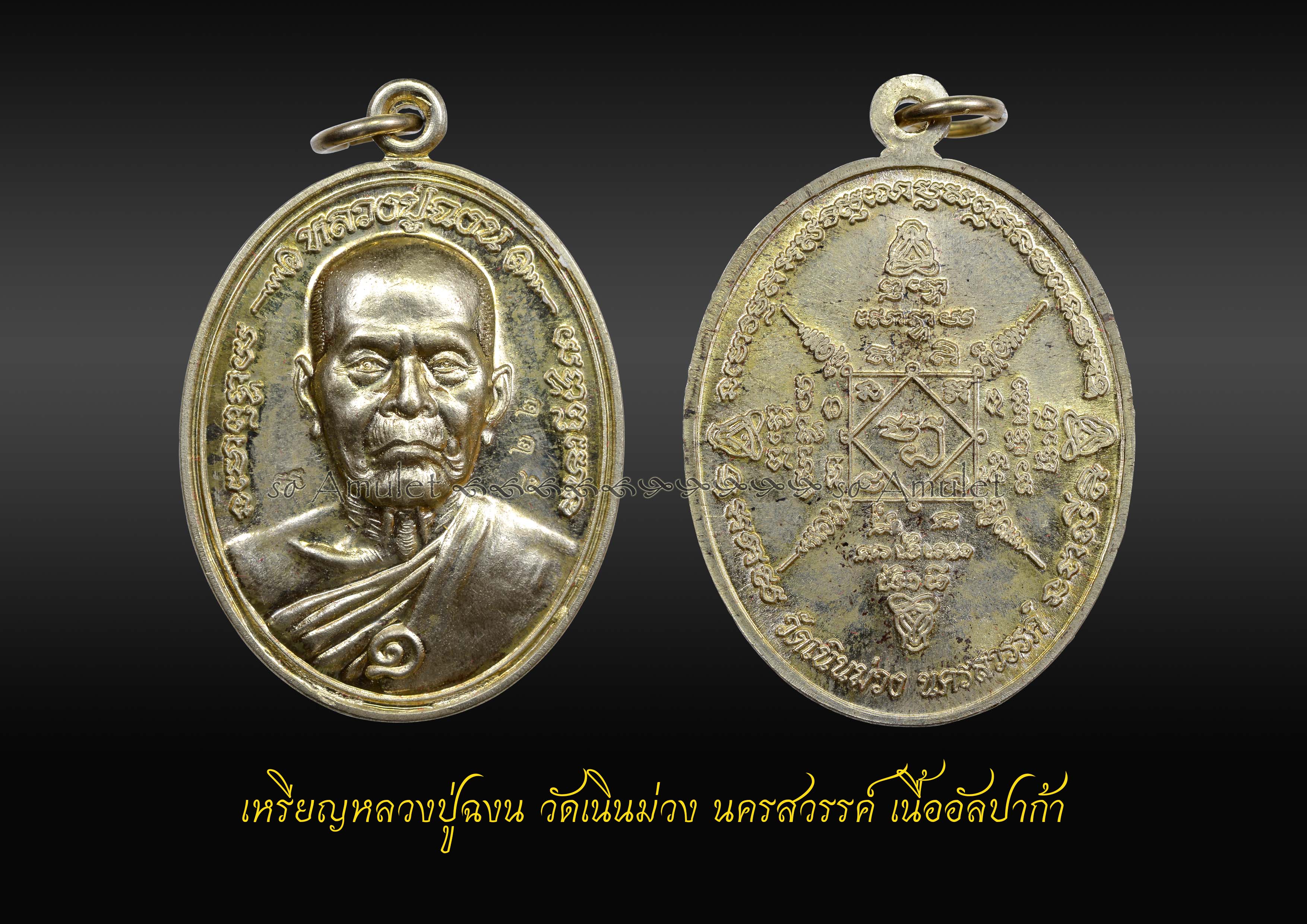 เหรียญหลวงปู่ฉงน วัดเนินม่วง นครสวรรค์ เนื้ออัลปาก้า