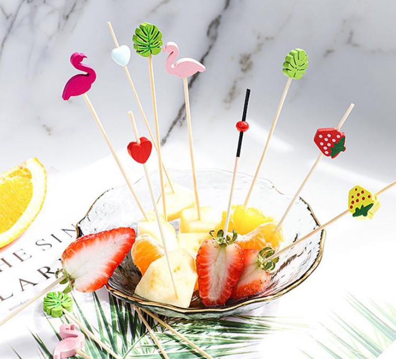 ไม้จิ้ม-ไม้เสียบอาหาร ความยาว 12 ซม. (แพ็ค 98-100 ชิ้น)