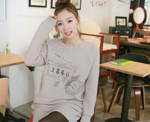 Pre Order - เสื้อกันหนาวแฟชั่นเกาหลี แยกหมวกออกจากตัวเสื้อได้ สะดวกสบาย : สีเบจ / สีเทาอ่อน