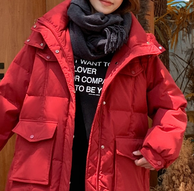 2324-0039 โค้ทไซส์ใหญ่ขนเป็ด มีHood