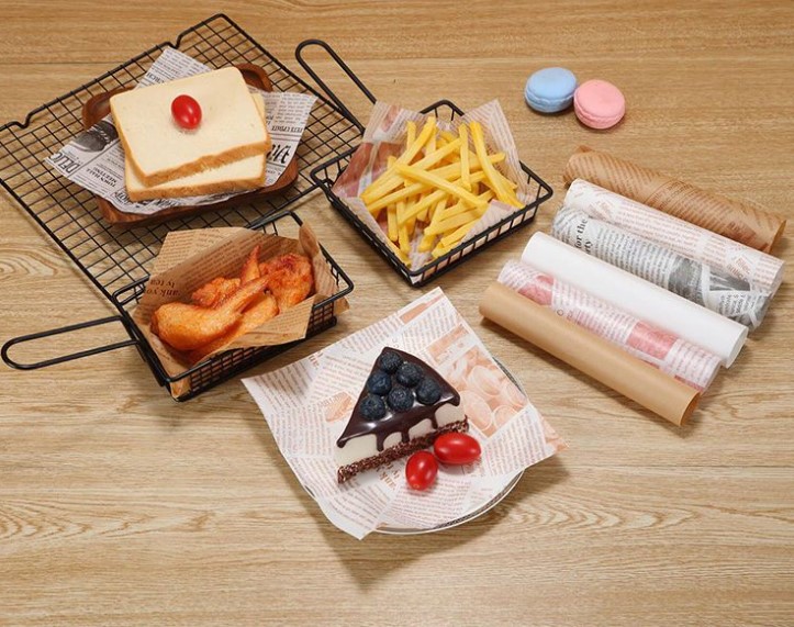 กระดาษไขรองอาหาร (Greaseproof paper) เคลือบกันน้ำ-น้ำมัน (แพ็ค 490-500 ชิ้น)