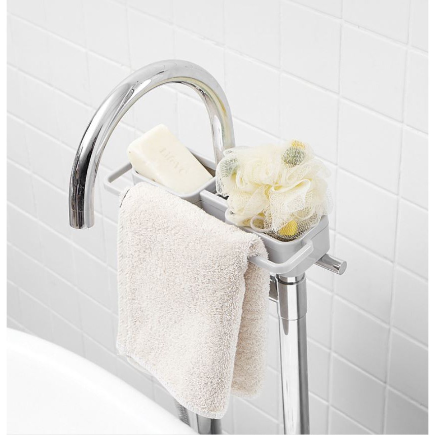 Akachan ที่วางสบู่ อุปกรณ์ล้างจาน แบบ 2 ถาดคู่