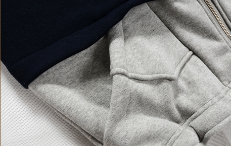 PreOrderไซส์ใหญ่ - เสื้อกันหนาวแฟชั่นไซส์ใหญ่ เหมือนเป็นผ้าสองชิ้น ติดซิปหน้า มีHood อุ่นแน่นอน สี : สีน้ำเงิน / สีดำ