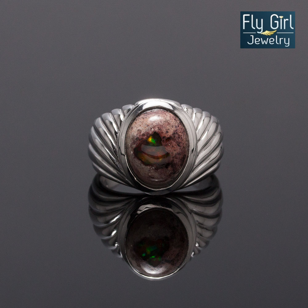 แหวนพลอย MEXICAN FIRE OPAL