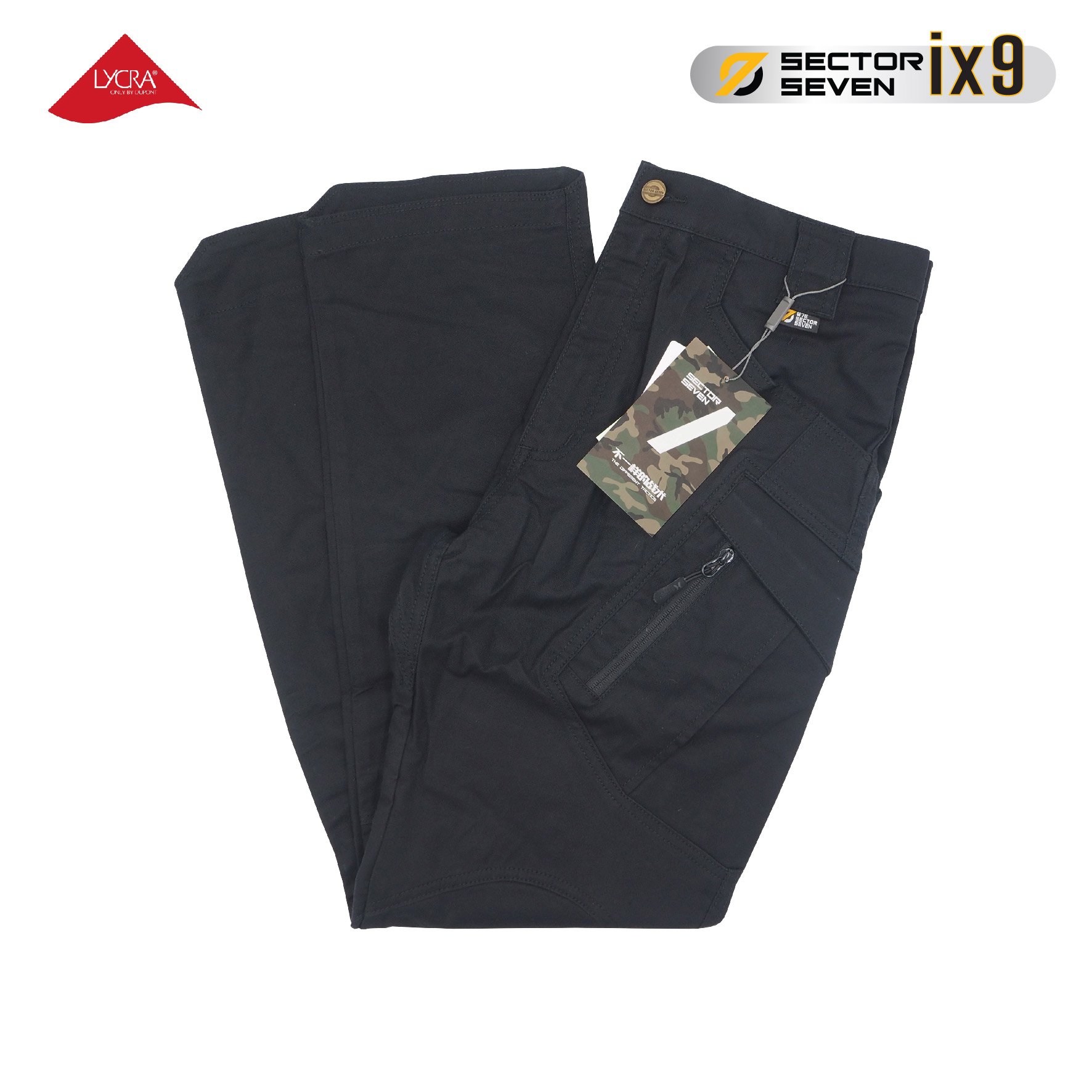 กางเกง Sector Seven IX9 ดำ ผ้าหนา ยืด กันน้ำ (ของแท้)
