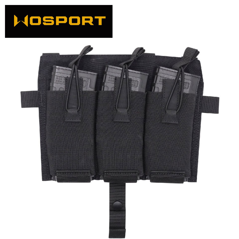 ซองแม็กกาซีน M4 Triple Elastic Plate (Wosport)