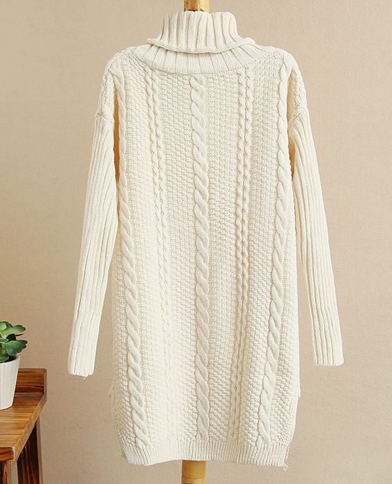 PreOrderเสื้อผ้าคนอ้วน - เสื้อไหมพรมกันหนาว ไหมพรมคอสูง สี : ครีม / ชมพู / ไวน์แดง / เขียว / ดำ