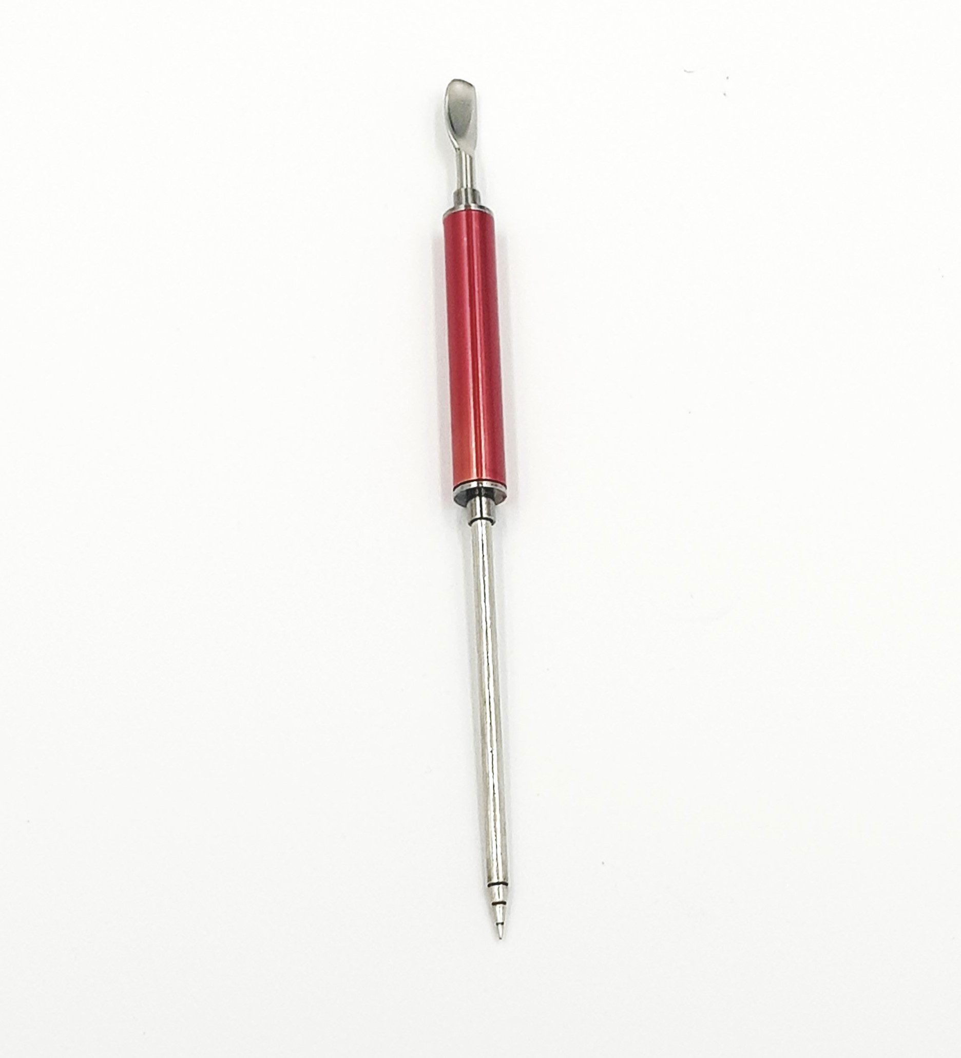 ปากกาวาดลายลาเต้อาร์ตสแตนเลส มียางจับ สีแดง Latte art pen ยาว 13.5 ซม. รหัส 2300
