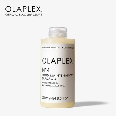 OLAPLEX No.4 Bond Maintenance™ Shampoo 250 ML นัมเบอร์4 บอนด์ เมนเทนแนนซ์ แชมพู 250 มล ซ่อมแซม ป้องกันเส้นผมแห้งชี้ฟู ฟื้นฟูผมให้นุ่มชุ่มชื้น และบำรุงเส้นผมให้แข็งแรง