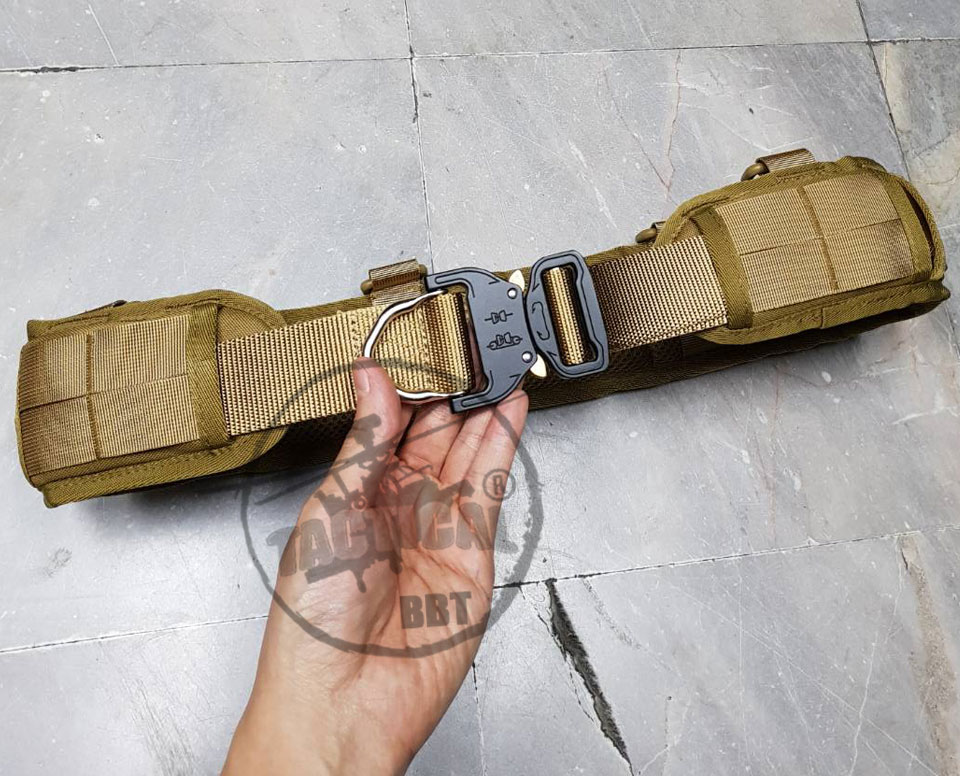 เข็มขัดยุทธวิธี หัว Cobra + รองนวม