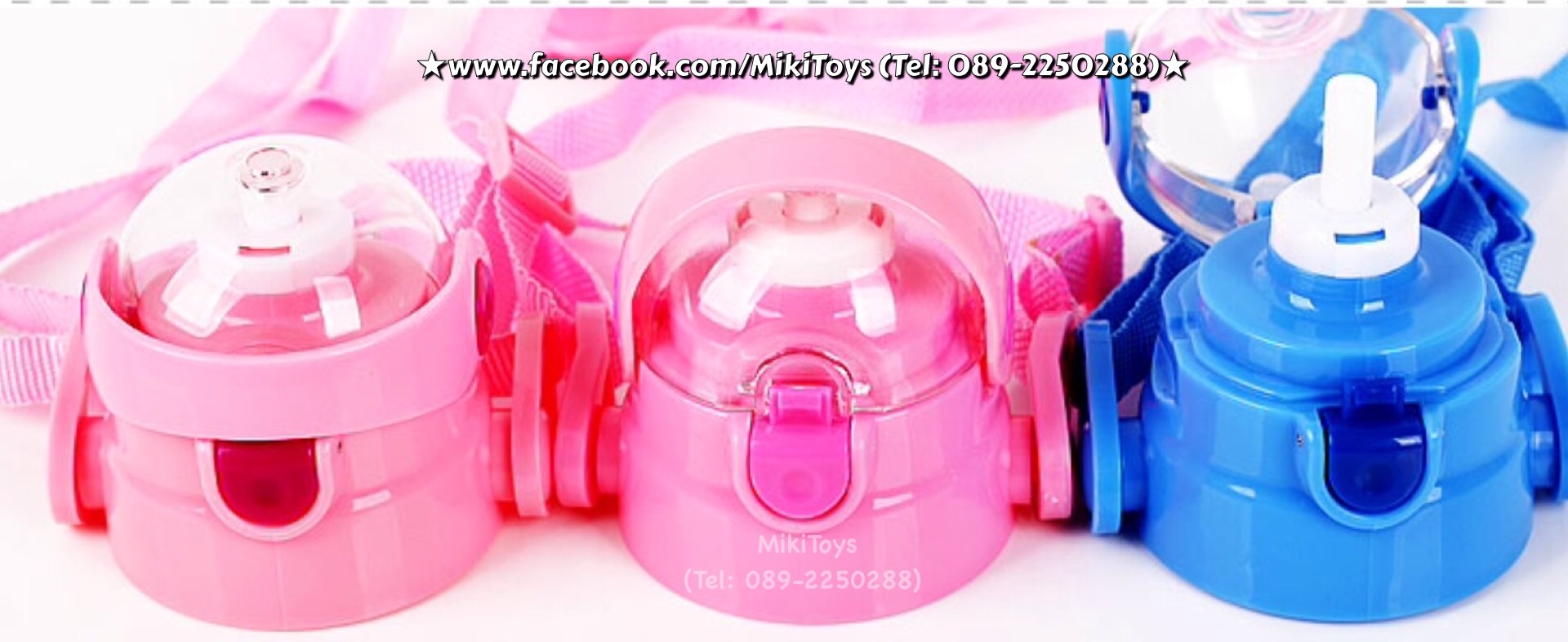 ✅กระติกน้ำมิกกี้เมาส์ Disney Mickey Mouse สีฟ้า-เงิน ลายด้านเดียว --Good Luck Disney Baby-- แถมฟรี!! ถุงหุ้มช่วยรักษาอุณหภูมิ1ถุงและแปรงล้างหลอด1ชิ้นค่ะ^^