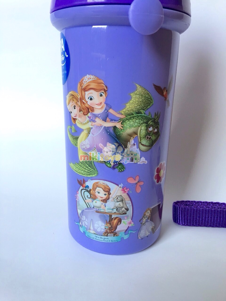 กระติกน้ำเด็ก NEW!! โซเฟีย เดอะเฟิร์ส (Sofia The First : PURPLE) รุ่นยกดื่ม ลายใหม่! รุ่นยกดื่ม ทำความสะอาดง่ายสุดๆ สีม่วง
