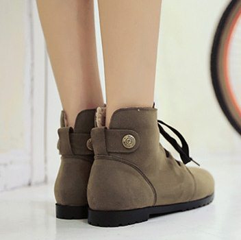 Pre Order - รองเท้ากันหนาว รองเท้าลุยหิมะ หนังPU+กำมะหยี่ ข้างในบุหนังสัตว์ สี : ดำ / กากี / น้ำตาล / น้ำเงิน ไซส์ 34 / 35 / 36 / 37 / 38 / 39 / 40 / 41 / 42