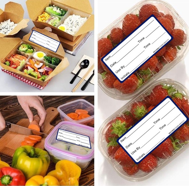 สติ๊กเกอร์แสดงวันผลิต-วันหมดอายุอาหาร 290 ดวง/ม้วน ขนาด 3x6 ซม.