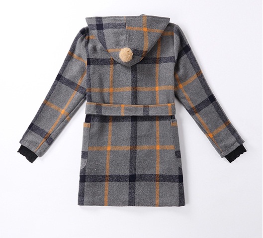 PreOrderคนอ้วน - เสื้อโค้ทกันหนาว ผ้าวูลขนสัตว์ มีซับใน สี : เทา / น้ำเงินแดง