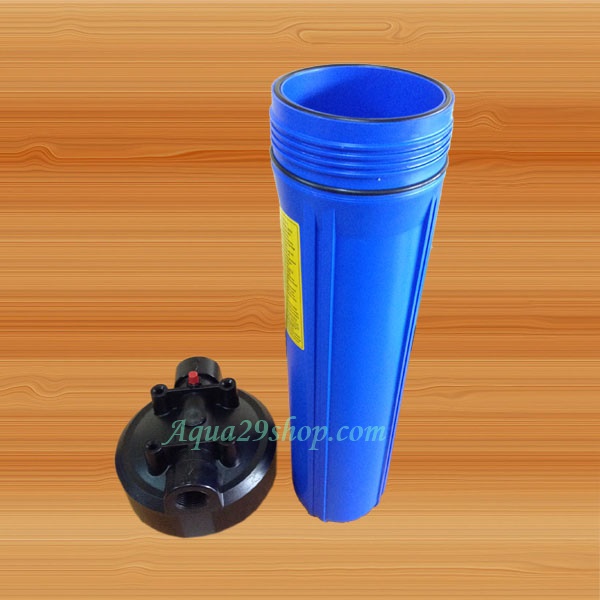 กระบอก Housing Big Blue 20 นิ้ว ยี่ห้อ Aquatek (ทางน้ำเข้า-ออก 1 นิ้ว)
