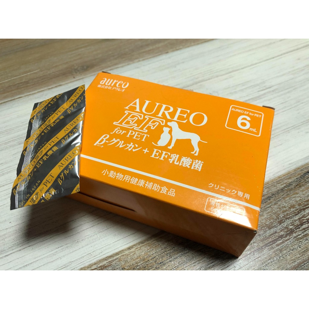Aureo EF for Pet 6ml ช่วยเสริมสร้างคุณภาพชีวิตให้กับสัตว์เลี้ยงแสนรักของคุณ เบต้ากลูแคน + แบคทีเรียกรดแลคติก EF
