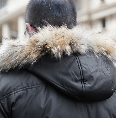 M2324-0027 โค้ทผู้ชายยาวไซส์ใหญ่ ขนเป็ดจ้า มีHoodเฟอร์เล็กถอดไม่ได้