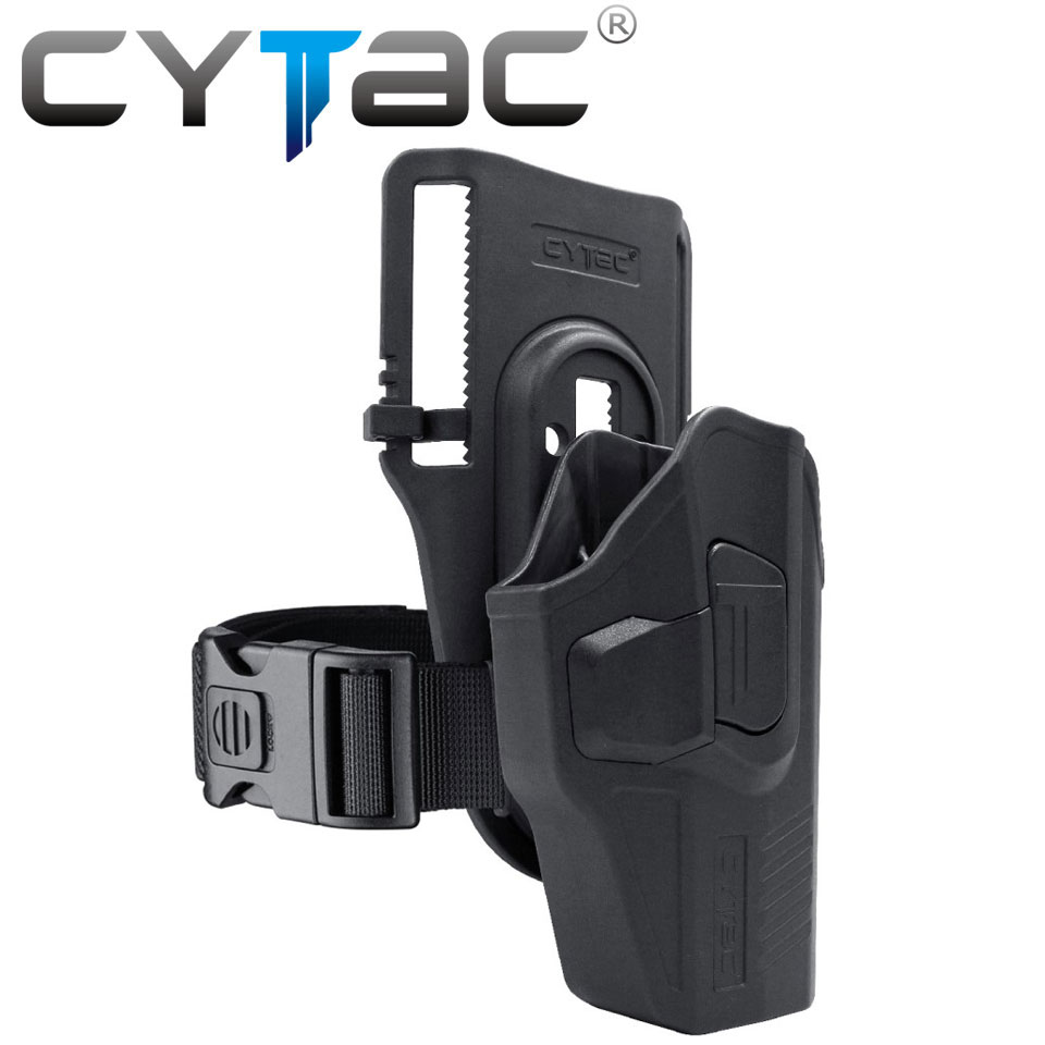 (งานแท้) ซองปืนปลดนิ้วชี้ + เพลทลดต่ำ + รัดขา ยี่ห้อ Cytac