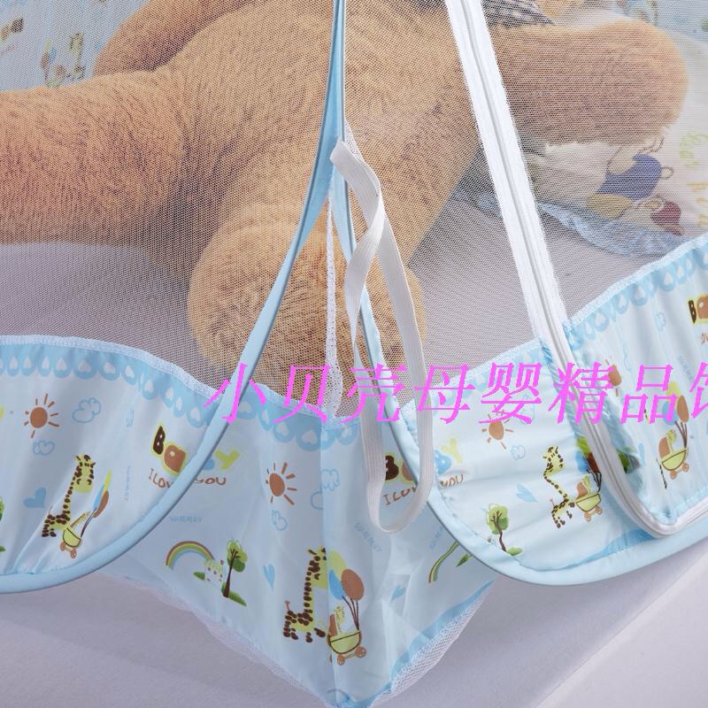 มุ้งกันยุงเด็ก สีฟ้าลายยีราฟ POP-UP กางง่าย เก็บง่าย **ฟรีค่าจัดส่งค่ะ