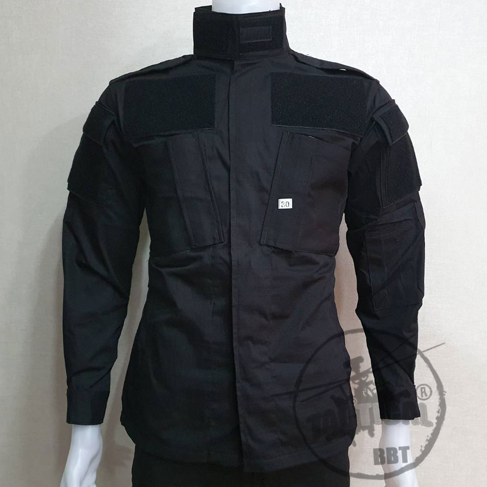 (SALE) ชุดเวส ACU ดำ รุ่น A ตีนตุ๊กแก กป.ล้วง