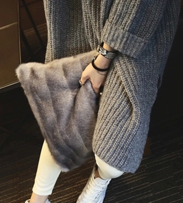 CO-009 ไหมพรม แขนยาว หนาวก่อนขายดีจนหมดสต๊อกจ้า สีเทา / ดำ / ไวน์แดง