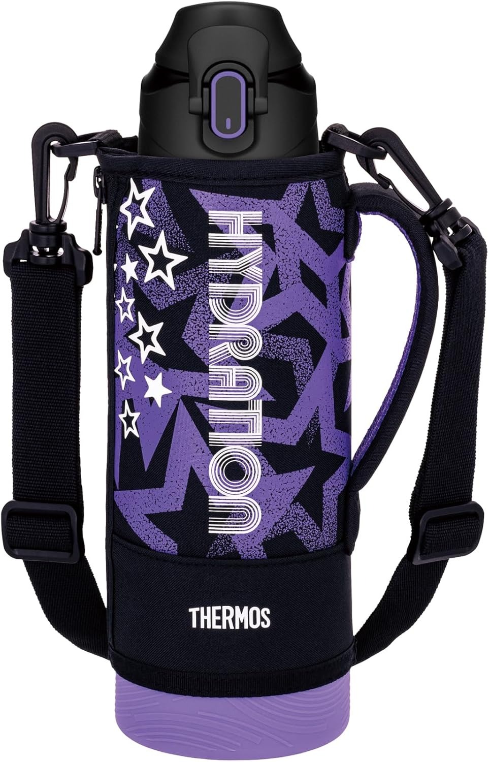 Thermos 1000ml FJS-1000F Hydration Cold Only สี Black Purple (BKPL) เทอร์มอสกระติกน้ำกีฬาฉนวนสุญญากาศ เก็บความเย็นอย่างเดียว ขนาด 1ลิตร