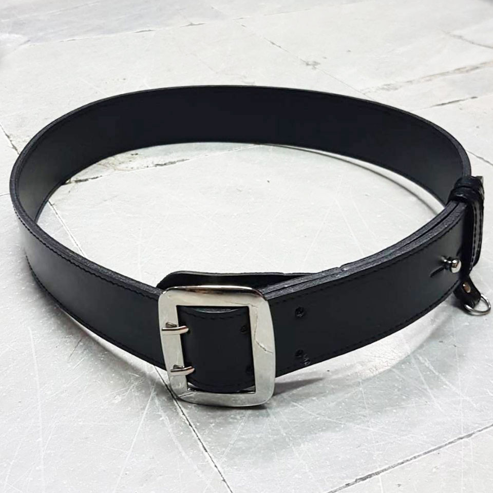 เข็มขัดหนัง ตร. หนังวัว (นุ่ม) ดำ 2 ด้าน