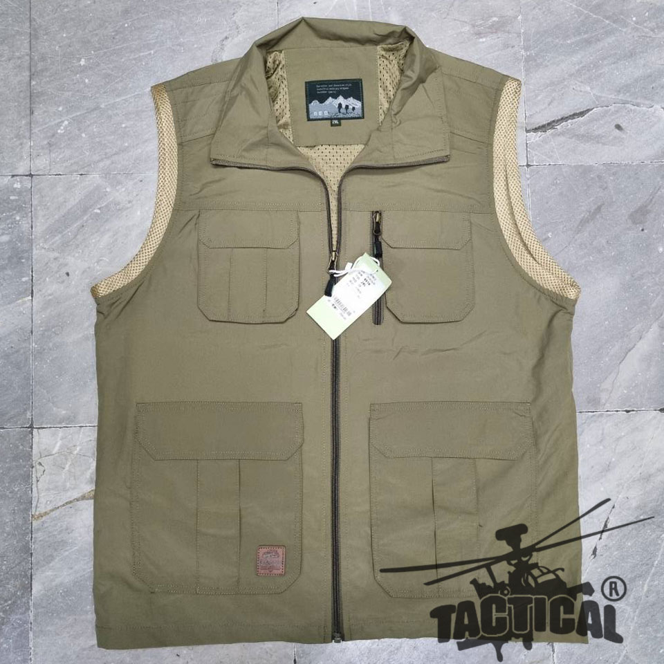 เสื้อกั๊กหน่วยงานราชการ กระเป๋าเยอะ ตีนตุ๊กแก (4 สี)