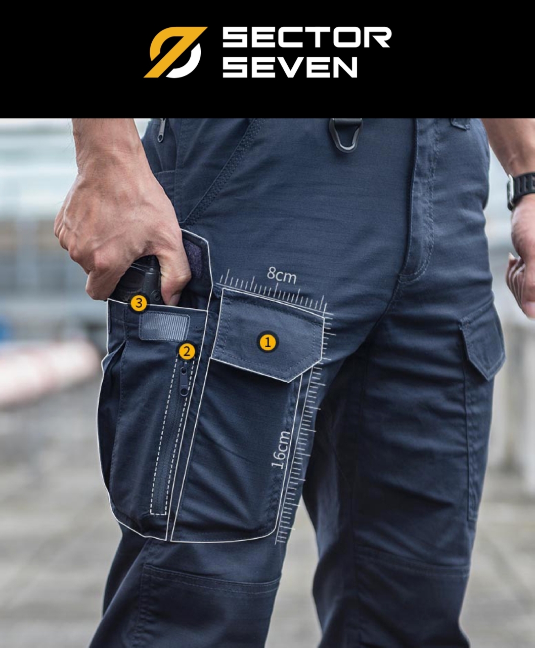 กางเกง Sector Seven IX12C ผ้าเบา ยืด กันน้ำ (ของแท้) 5 สี