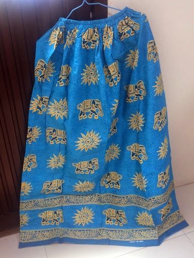 กระโปรงเอวยางยืด ยาว 35 นิ้ว Elastic Skirt Thai Sarong