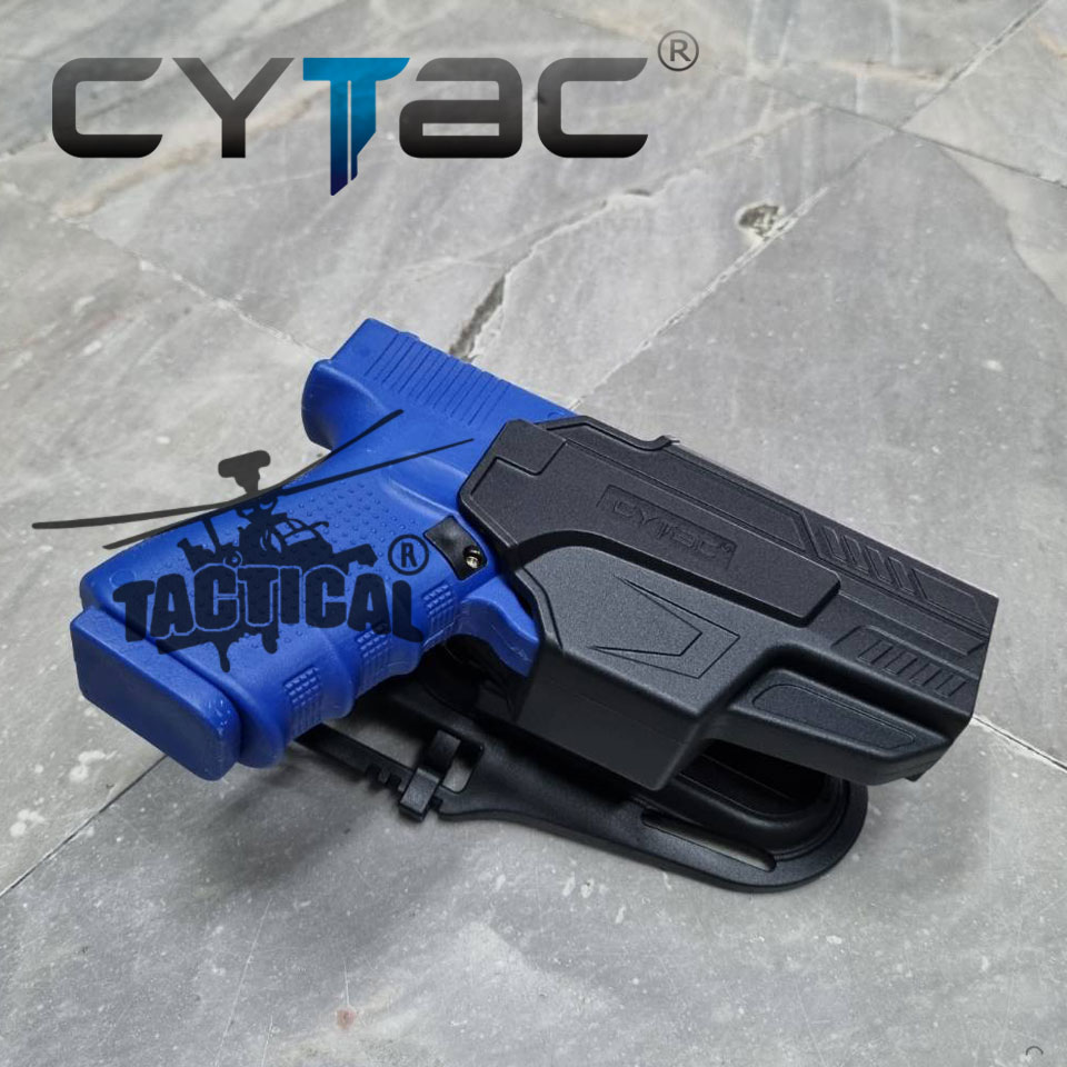 (งานแท้) ซองปืนปลดนิ้วโป้ง + เพลทลดต่ำ + รัดขา ยี่ห้อ Cytac