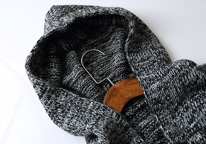 PreOrderเสื้อผ้าคนอ้วน - เสื้อโค้ทกันหนาวไซส์ใหญ่ ไหมพรมตัวยาวหนา ถักลาย สีเทา