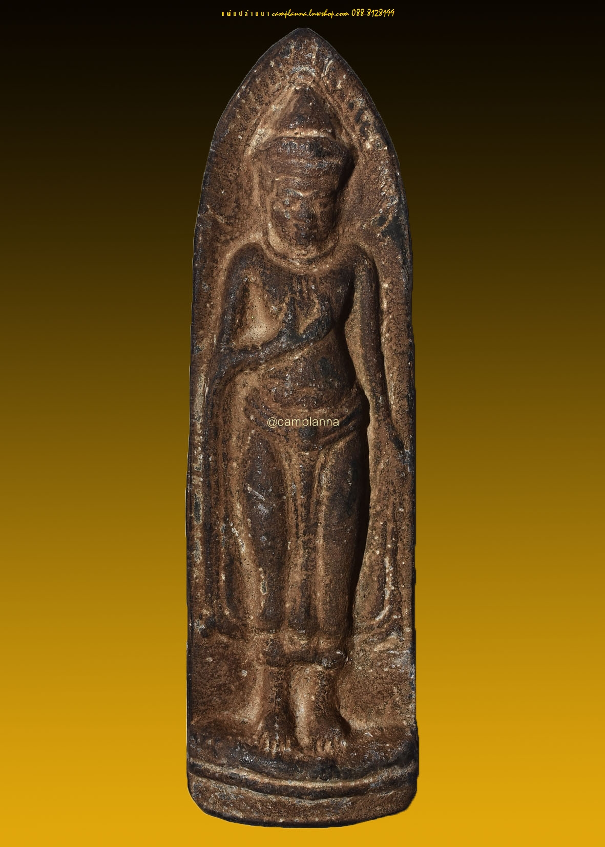 พระร่วงรางปืนสองหน้า พิมพ์ใหญ่ฐานสูง เนื้อสำริดดำ 8.7x2.5 cm กรุวัดพระปรางค์ ศรีสัชนาลัย อายุนับพันปี ที่สุดของที่สุดมหัศจรรย์อลังการหนึ่งเดียวในสยามประเทศ ที่นี่ที่เดียว