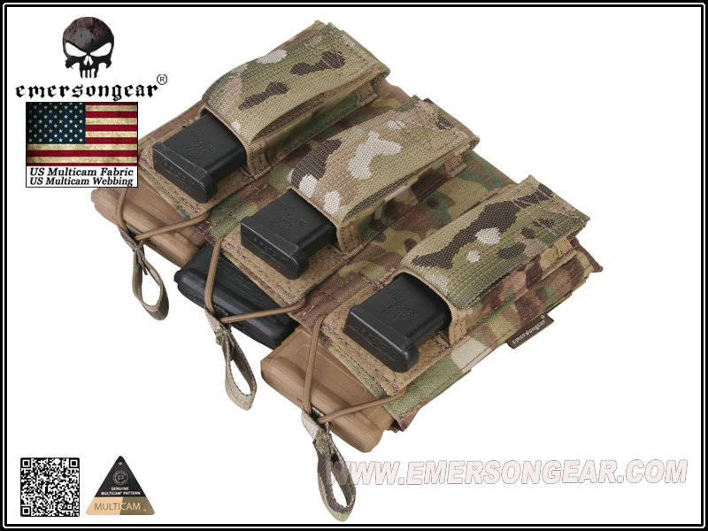 เพ้าแม็กกาซีน 5.56 Emerson 3 ช่อง 2 ชั้น ใส่ได้ 6 แม็ก