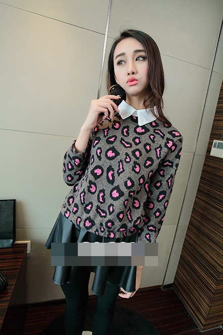 Pre Order - เสื้อกันหนาวแฟชั่นเกาหลี หลายแบบ ลายเสือดาว / ลายสก๊อต / ลายตัวอักษร / ลายธงชาติ