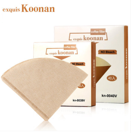 กระดาษกรองกาแฟ Koonan ทรงกรวย กระดาษกรองสีน้ำตาล 1-4 ถ้วย 1610-557 (KN-0040V)