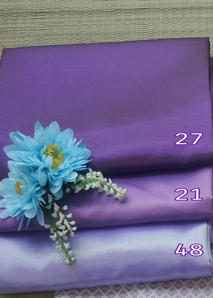 ผ้าไหมสังเคราะห์ทอเครื่องสีพื้น Plain Synthetic Silk