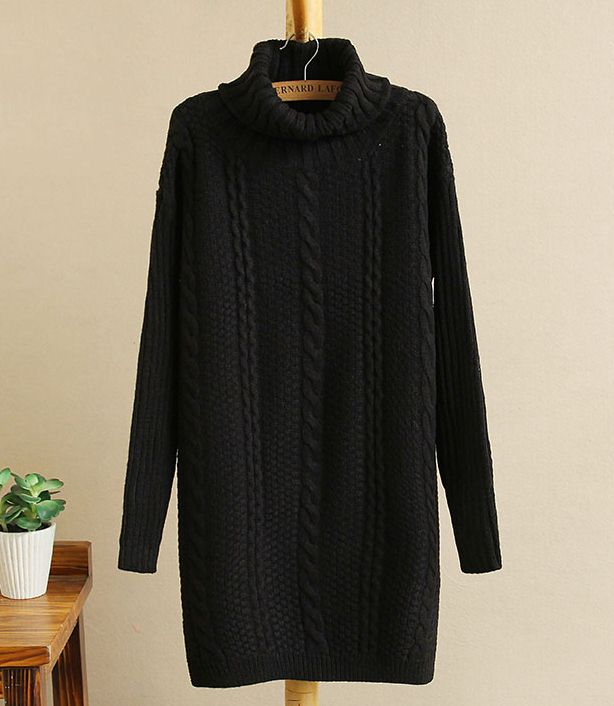 PreOrderเสื้อผ้าคนอ้วน - เสื้อไหมพรมกันหนาว ไหมพรมคอสูง สี : ครีม / ชมพู / ไวน์แดง / เขียว / ดำ