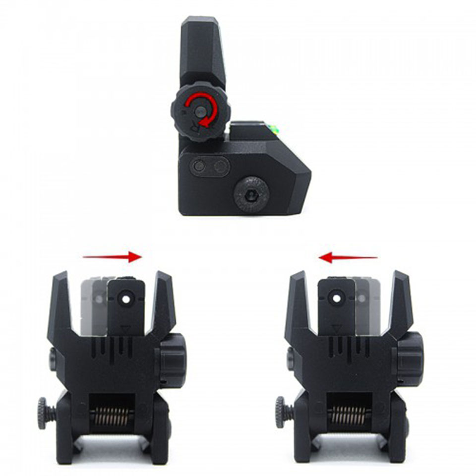 ศูนย์หน้า-หลังพับได้ พลาสติก ยี่ห้อ MGPCQB รุ่น Armor Gen 2 เรืองแสง