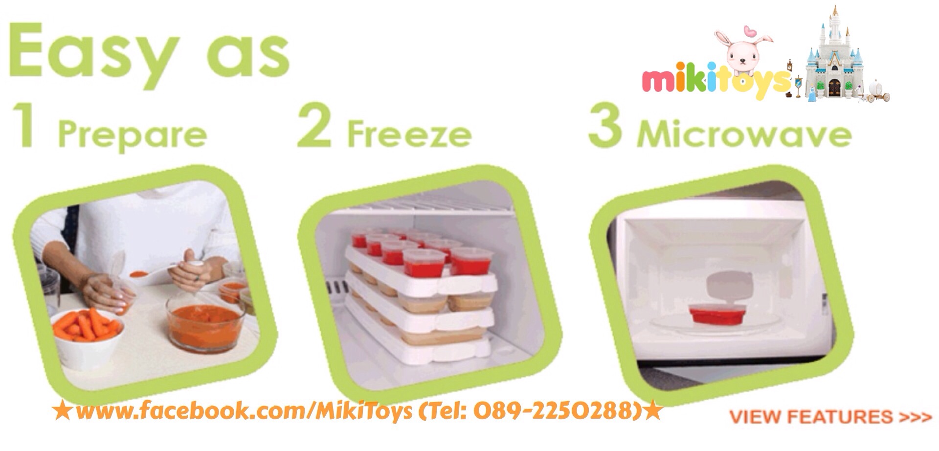 กล่องบรรจุอาหารสำหรับแช่แข็ง Baby Cups