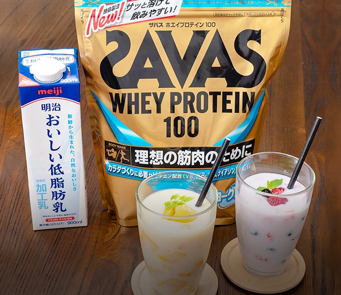 MEIJI SAVAS WHEY PROTEIN 100 Yogurt Flavor เมจิ ซาวาส เวย์โปรตีน 100 รสโยเกิร์ต ขนาด 900กรัม