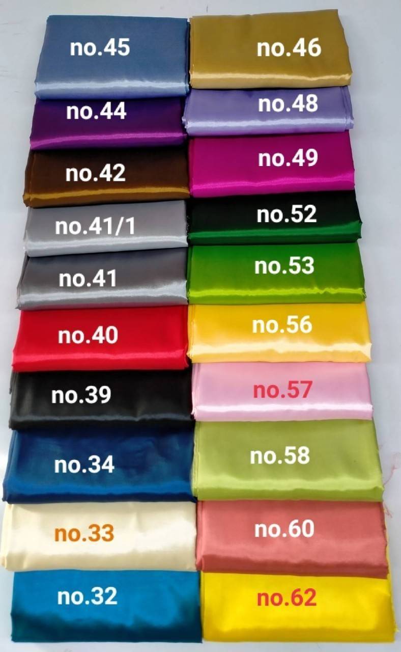 ผ้าไหมสังเคราะห์ทอเครื่องสีพื้น Plain Synthetic Silk