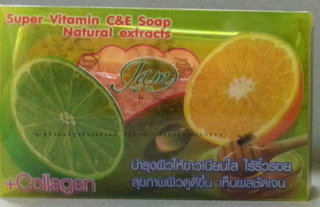 Jam แจมสบู่วิตามินอีสูตรเพิ่มวิตามินซีผสมคอลลาเจน