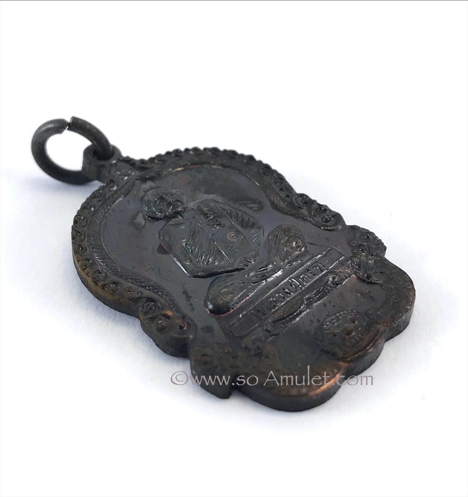 เหรียญ หลวงปู่คร่ำ วัดวังหว้า รุ่น จตุพร ปี 2537 เนื้อทองแดงรมดำ ที่ระลึกในการสร้างศาลาการเปรียญ วัดกุฎโง้ง พร้อมกล่องเดิม