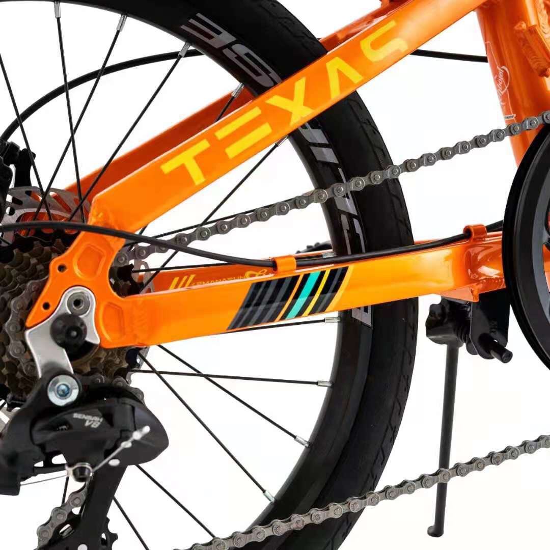 จักรยานพับได้ Police TEXAS เฟรมอลูมิเนียม ล้อ20นิ้ว เกียร์8สปีด ดิสเบรคน้ำมัน